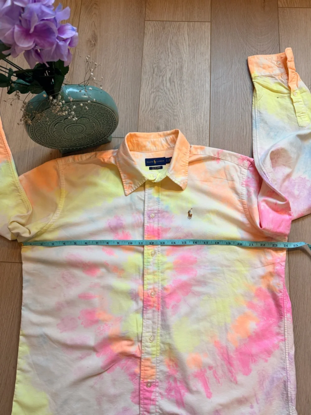 Polo by Ralph Lauren Pastel Tie-Dye Shirt - Pink, Yellow, Blue size SP like New
